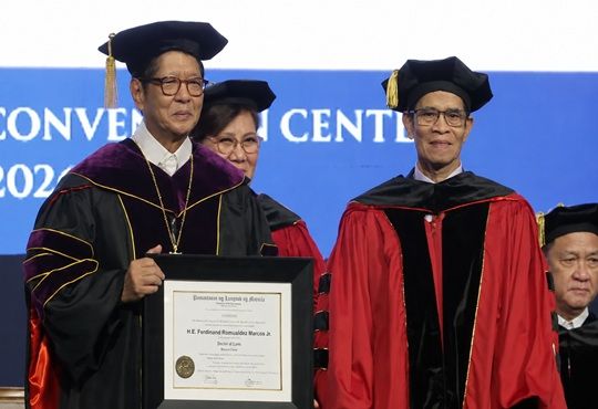 Marcos Receives PLM Honorary Doctorate, Champions Education Access