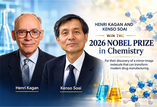  Henri Kagan and Kenso Soai Win 2026 Nobel Chemistry Prize